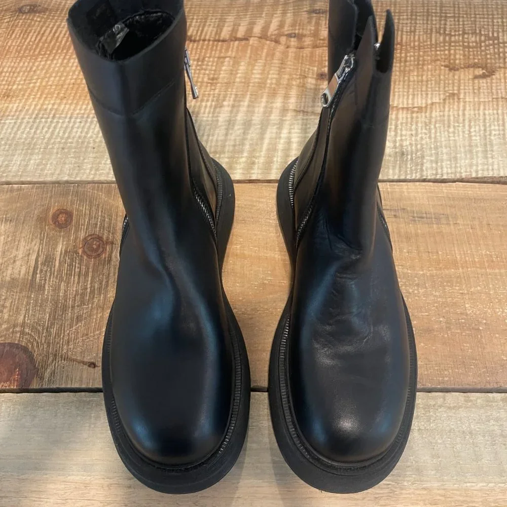 FREE PEOPLE Mara Zip Moto Boots Black size  8.5  NWOB $298 - Picture 7 of 15